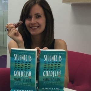 Annabel with her new novel, Silence is Goldfish