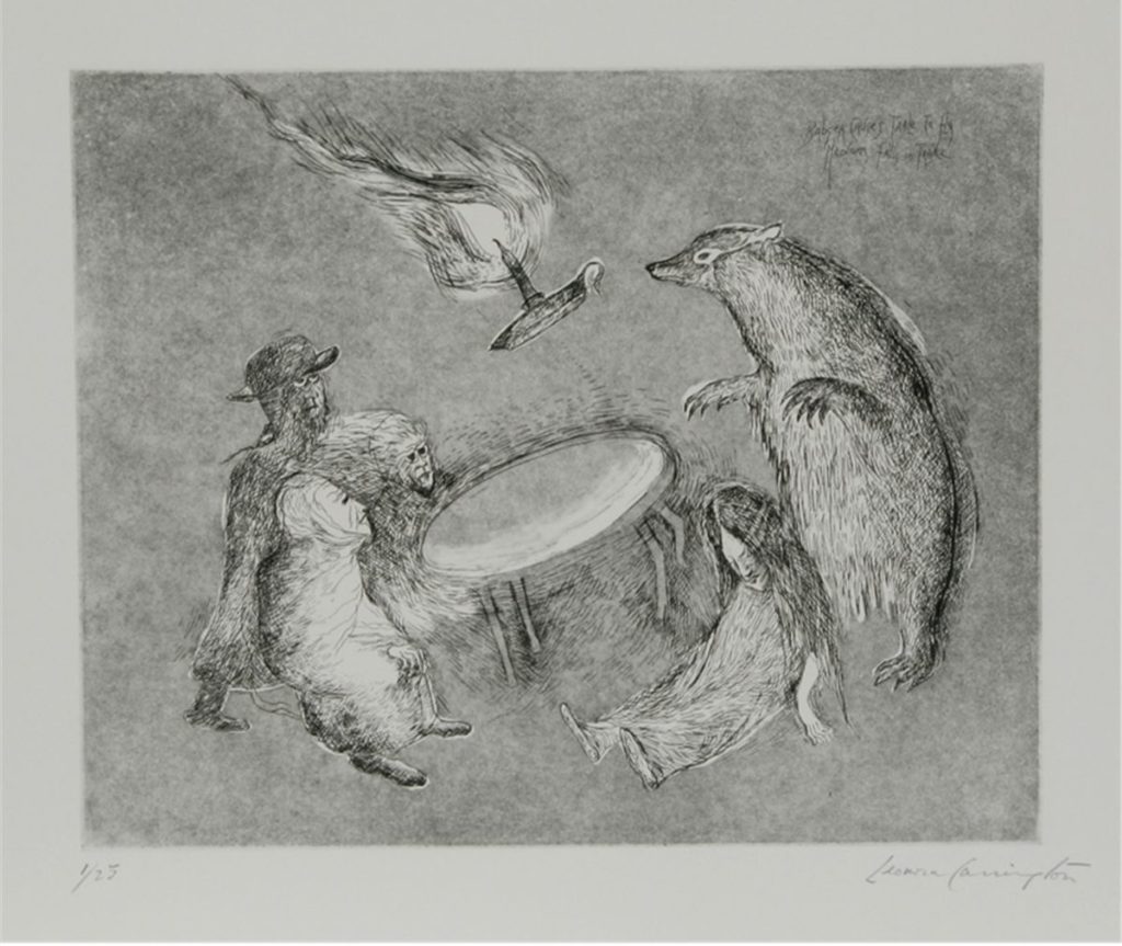 Leonora Carrington 'Badger Suite' (3 etchings) (1987)