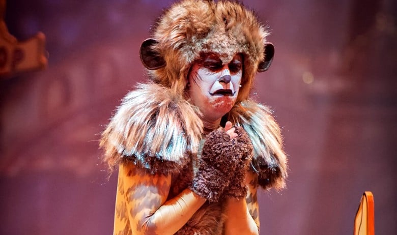 AJ Powell as the Meerkat, courtesy of York Theatre Royal