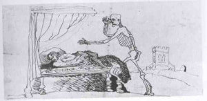 Branwell Brontë's deathbed drawing
