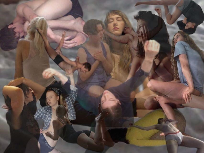 Collage of dancers, overlapping
