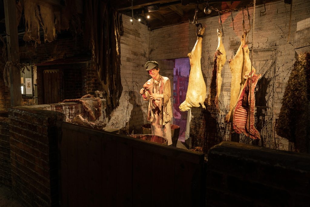 Image of Disease Street in the Leeds Victorian slums exhibition.
